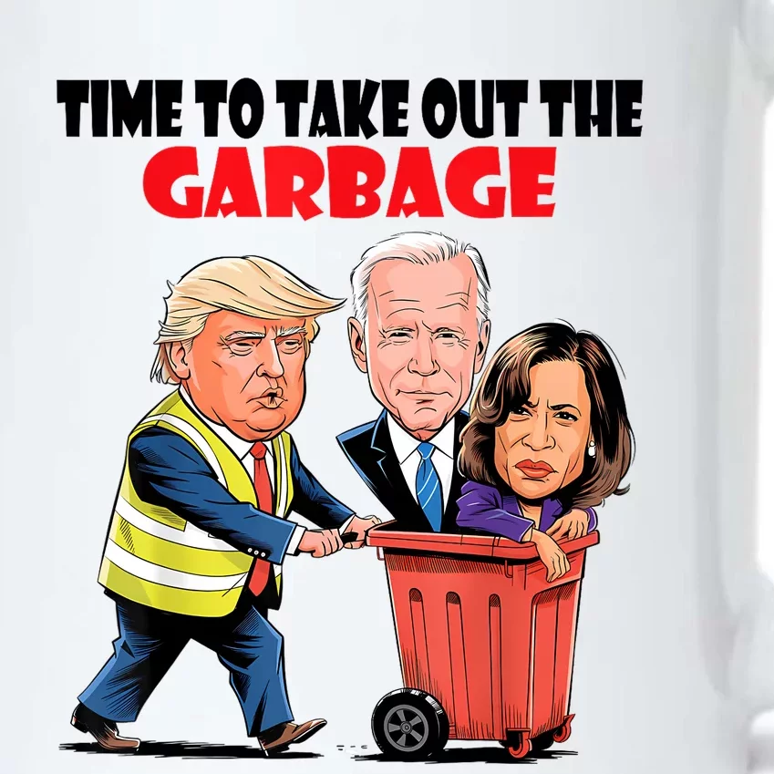 Funny Garbage For Trump 2024 Time To Take Out The Garbage Black Color Changing Mug