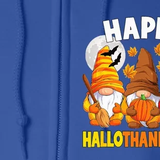 Festive Gnomes for a Joyful HalloThanksMas Season Full Zip Hoodie