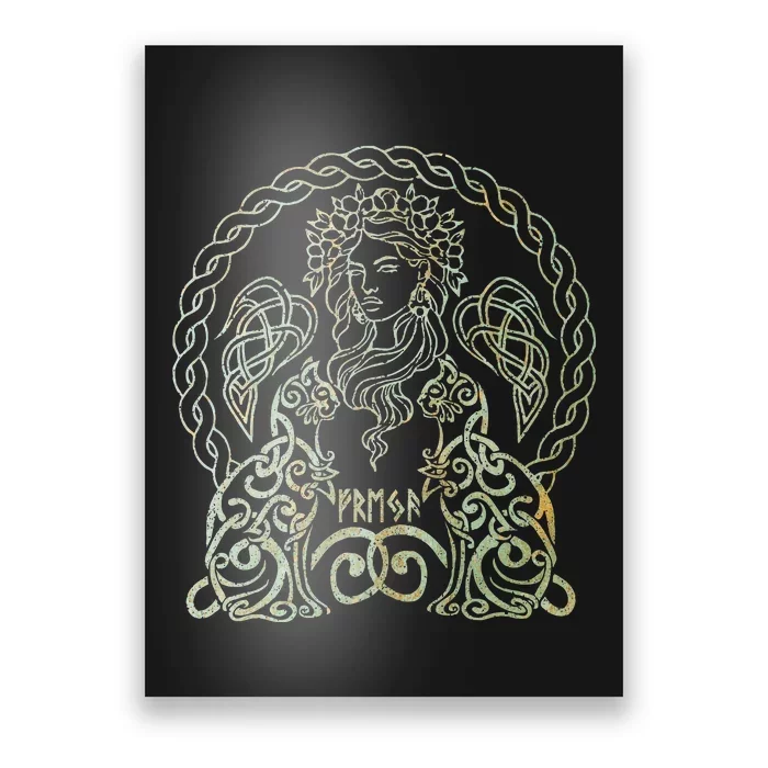 Freya Goddess Freyja Viking Norse Mythology Celtic Vintage Poster