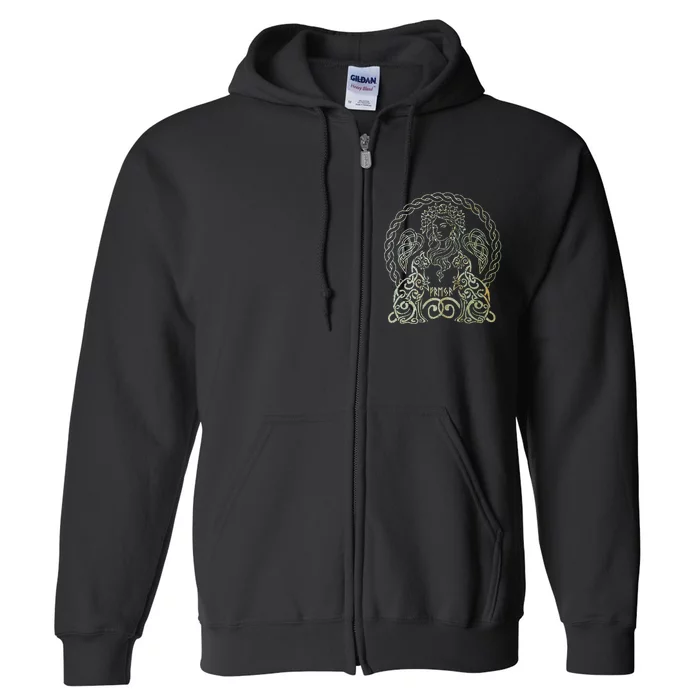 Freya Goddess Freyja Viking Norse Mythology Celtic Vintage Full Zip Hoodie