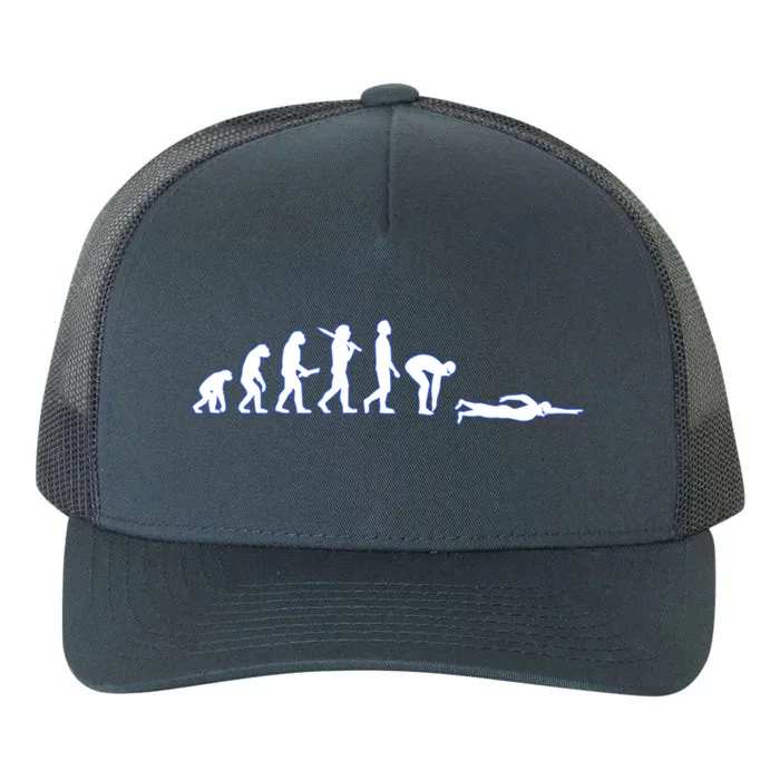 Funny Gift For Swimmers Swimming Evolution Yupoong Adult 5-Panel Trucker Hat