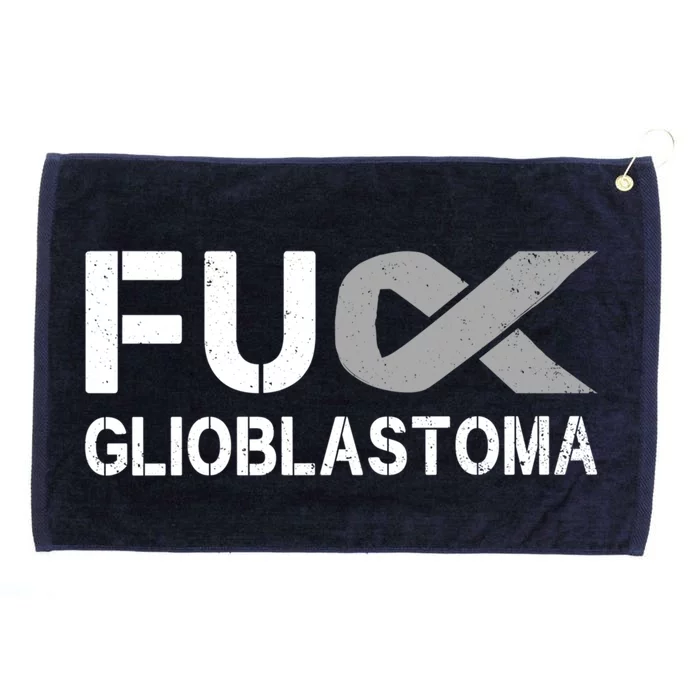 Fuck Glioblastoma Fu Cancer Awareness Ribbon Warrior Fighter Meaningful Gift Grommeted Golf Towel