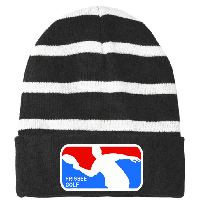 Frisbee Golf Striped Beanie with Solid Band