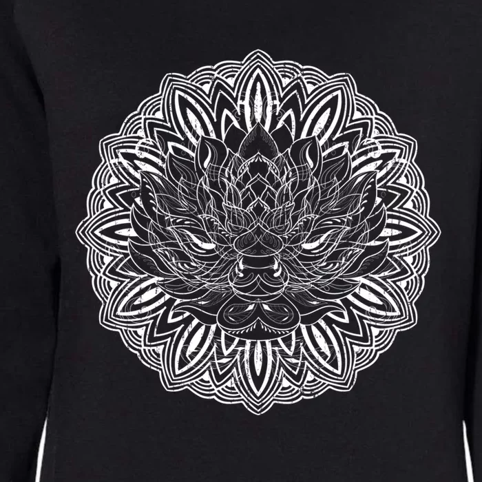 Fractal Geometry Flower Blossom Boho Dala Yoga Art Lotus Meaningful Gift Womens California Wash Sweatshirt