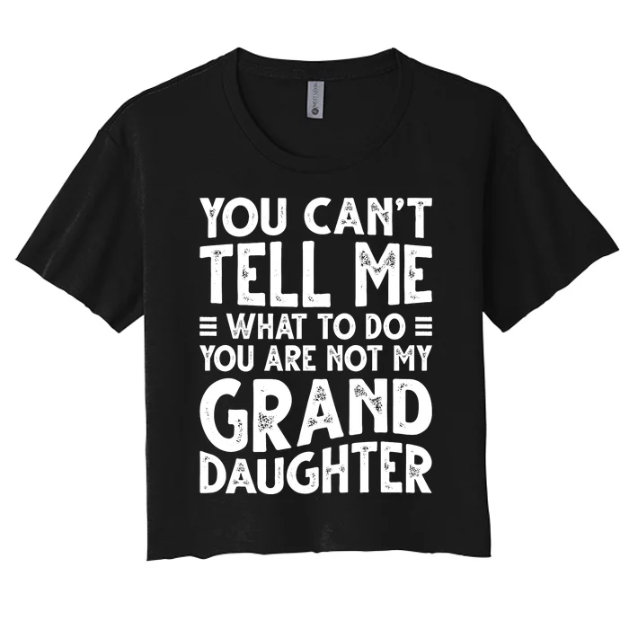 Funny Grandpa For Grandfather Papa Birthday Women's Crop Top Tee