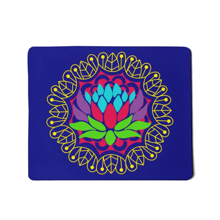 Fractal Geometry Flower Blossom Boho Yoga Art Lotus Dala Funny Gift Mousepad