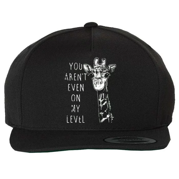 Funny Giraffe Wool Snapback Cap