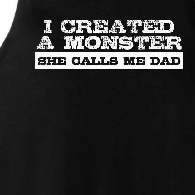 Funny Gift For Dad From Daughter First Fathers Day Ladies Tri-Blend Wicking Tank