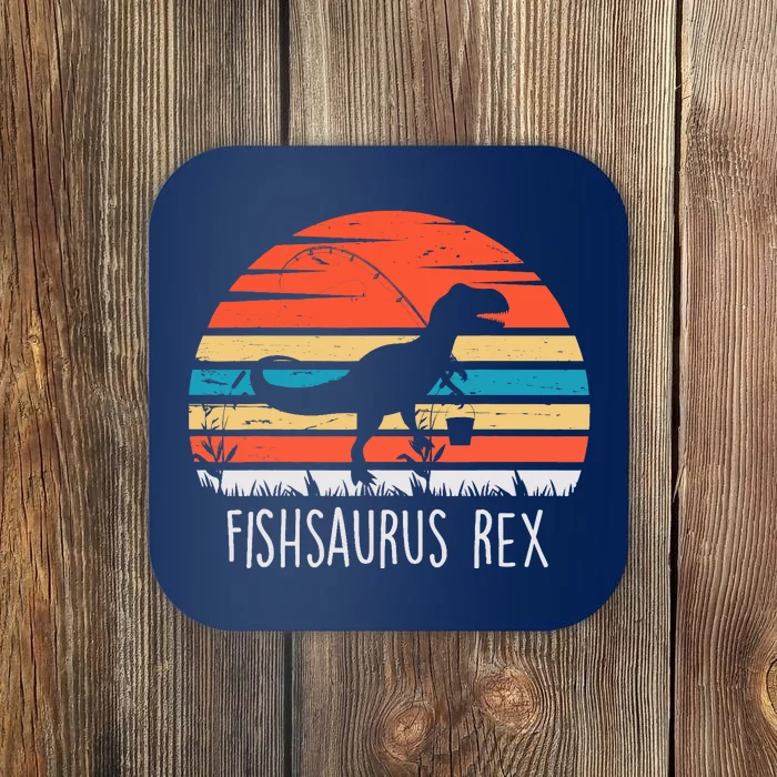 Fishing Gifts For Boy Fishsaurus T Rex Dinosaur Coaster