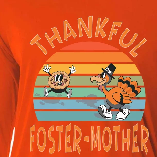 Fostergreat Giftmother Funny Family Thanksgiving Party Gift Cooling Performance Long Sleeve Crew