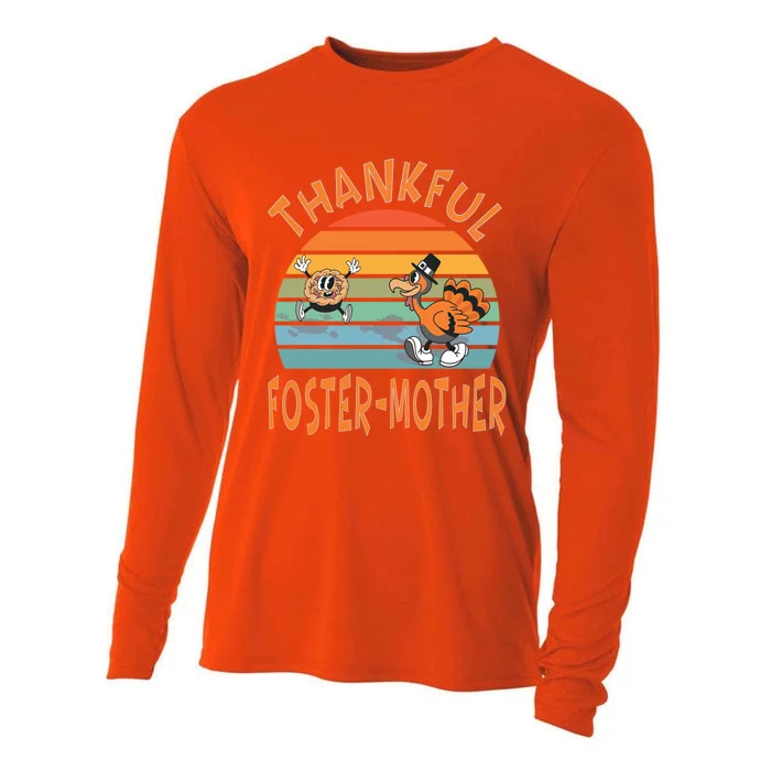 Fostergreat Giftmother Funny Family Thanksgiving Party Gift Cooling Performance Long Sleeve Crew