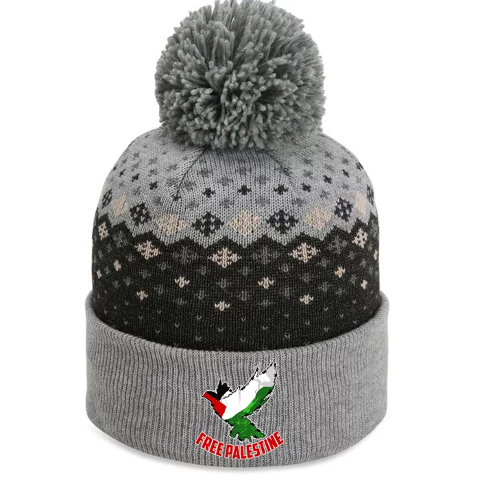 Free Gaza Free Palestine Flag Arabic Human Rights Peace The Baniff Cuffed Pom Beanie