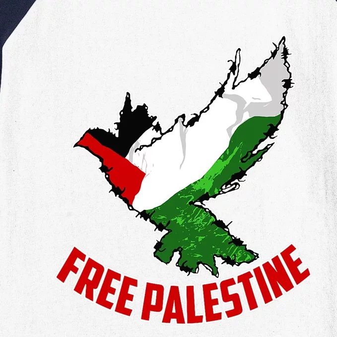 Free Gaza Free Palestine Flag Arabic Human Rights Peace Baseball Sleeve Shirt