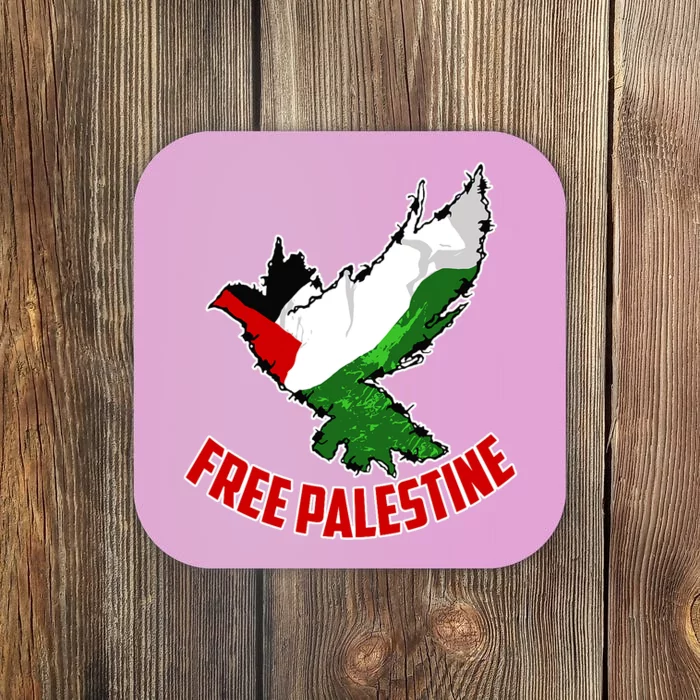 Free Gaza Free Palestine Flag Arabic Human Rights Peace Coaster