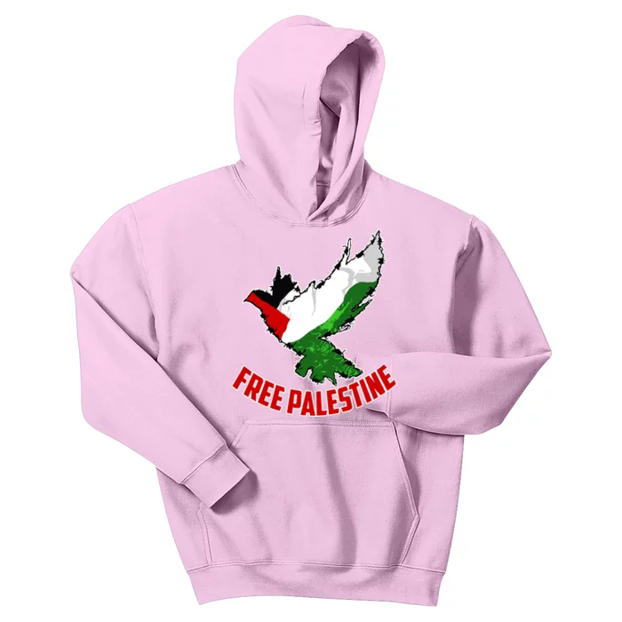 Free Gaza Free Palestine Flag Arabic Human Rights Peace Kids Hoodie