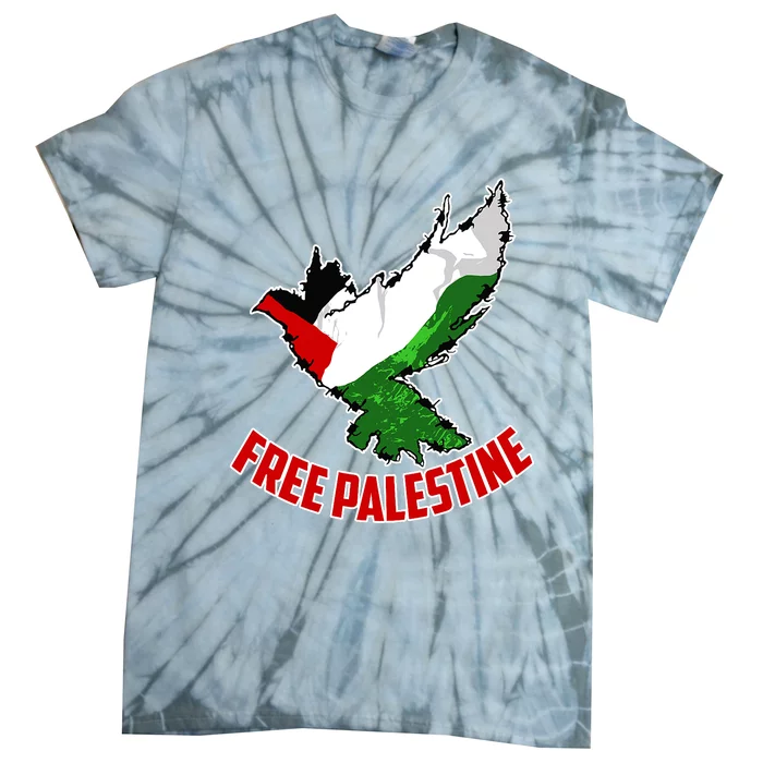 Free Gaza Free Palestine Flag Arabic Human Rights Peace Tie-Dye T-Shirt