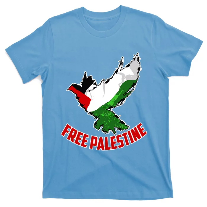 Free Gaza Free Palestine Flag Arabic Human Rights Peace T-Shirt