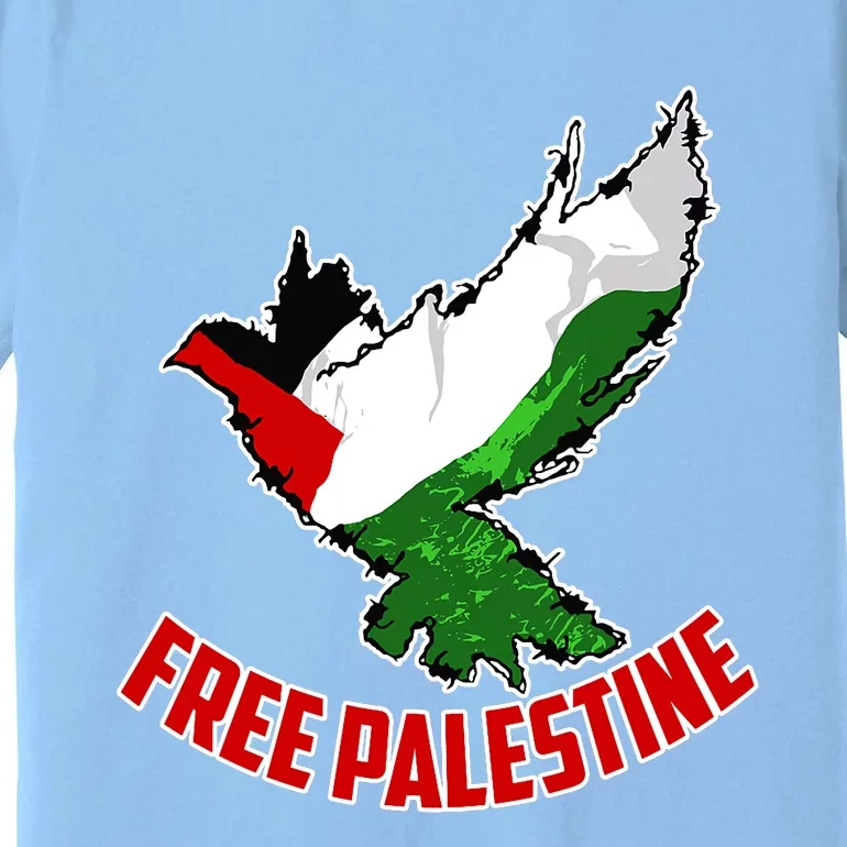 Free Gaza Free Palestine Flag Arabic Human Rights Peace Premium T-Shirt