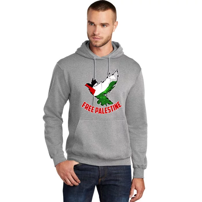 Free Gaza Free Palestine Flag Arabic Human Rights Peace Tall Hoodie