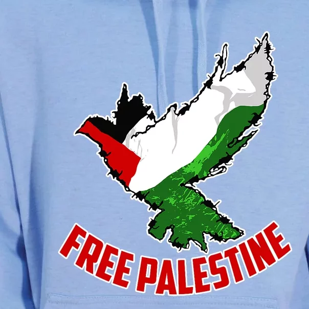 Free Gaza Free Palestine Flag Arabic Human Rights Peace Unisex Surf Hoodie