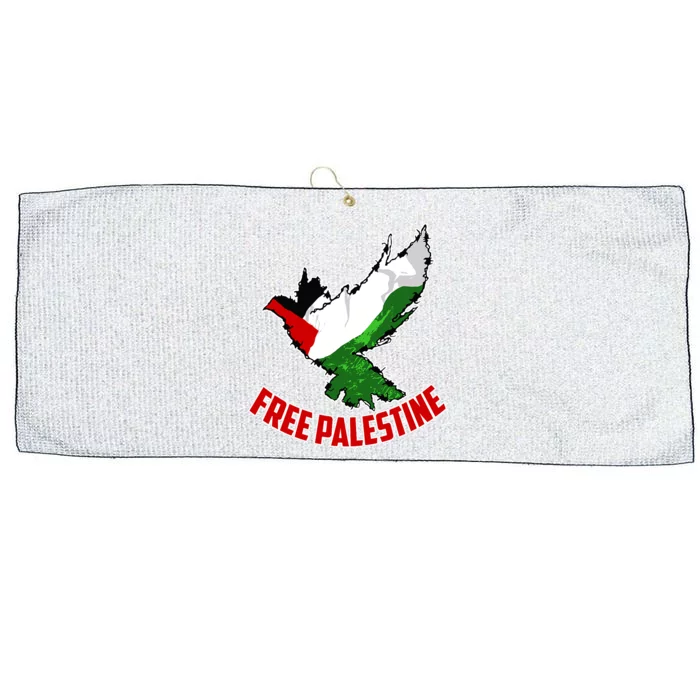 Free Gaza Free Palestine Flag Arabic Human Rights Peace Large Microfiber Waffle Golf Towel