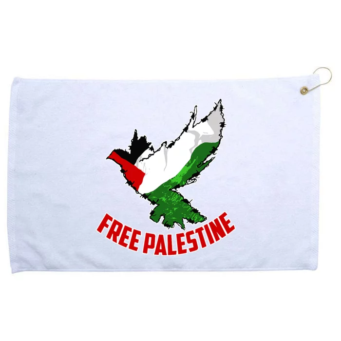 Free Gaza Free Palestine Flag Arabic Human Rights Peace Grommeted Golf Towel