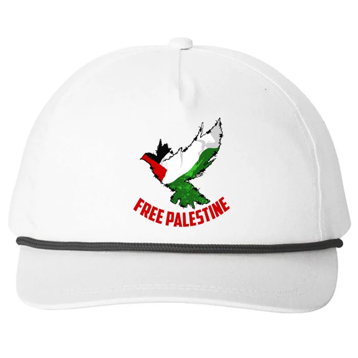 Free Gaza Free Palestine Flag Arabic Human Rights Peace Snapback Five-Panel Rope Hat