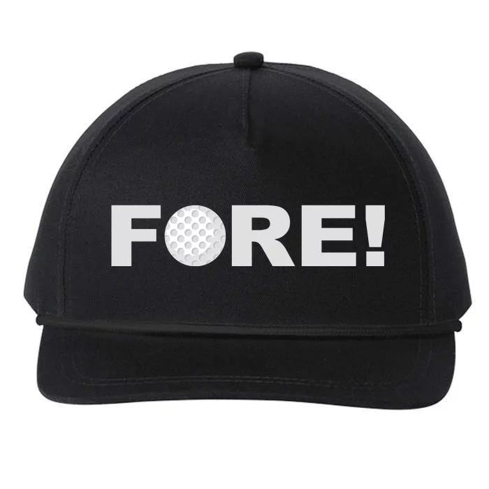 Fore Golf Snapback Five-Panel Rope Hat