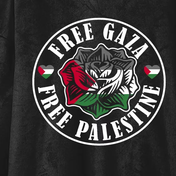 Free Gaza Free Palestine Free Palestine Hooded Wearable Blanket