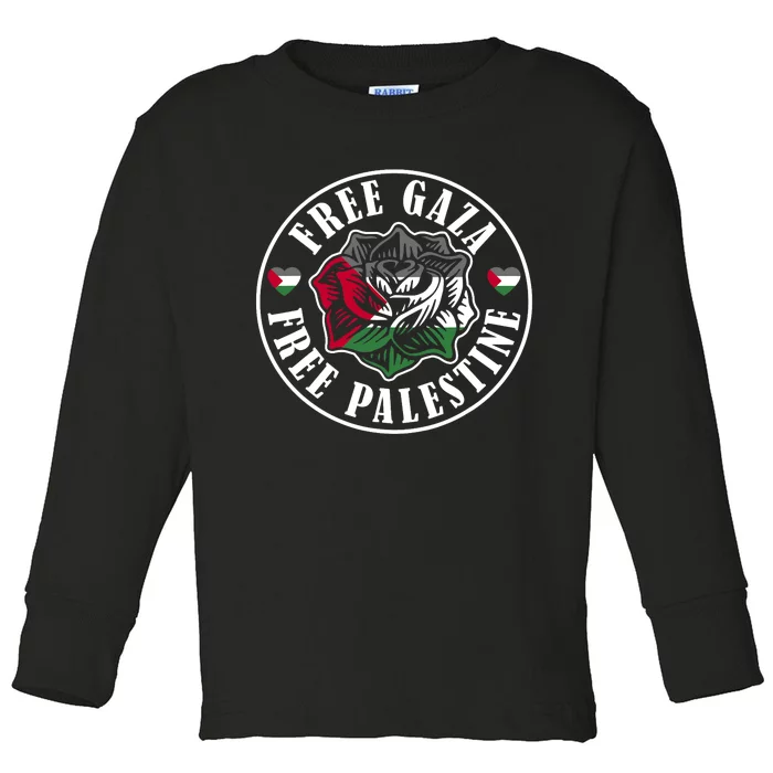 Free Gaza Free Palestine Free Palestine Toddler Long Sleeve Shirt