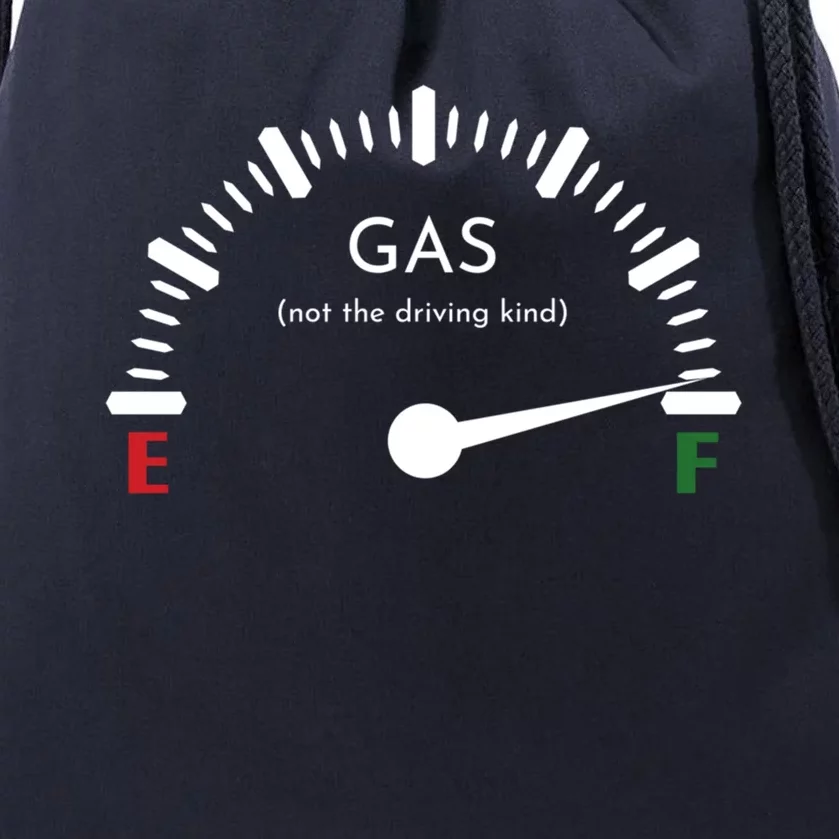 Full Gas Funny Fuel Gage Fart Dad Farting Flatulence Joke Cool Gift Drawstring Bag