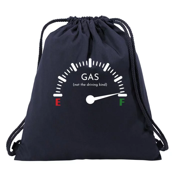 Full Gas Funny Fuel Gage Fart Dad Farting Flatulence Joke Cool Gift Drawstring Bag