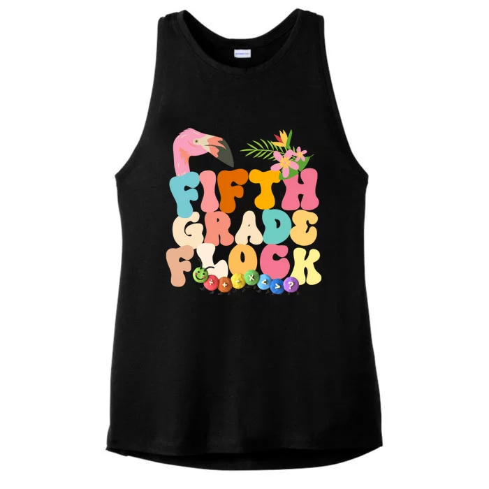 Fifth Grade Flock Cute Ladies Tri-Blend Wicking Tank