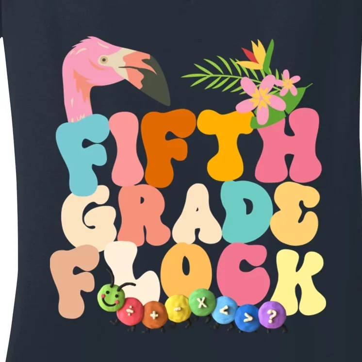 Fifth Grade Flock Cute Women's V-Neck T-Shirt