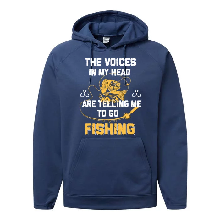 Fishing Gifts Funny Fisherman Performance Fleece Hoodie