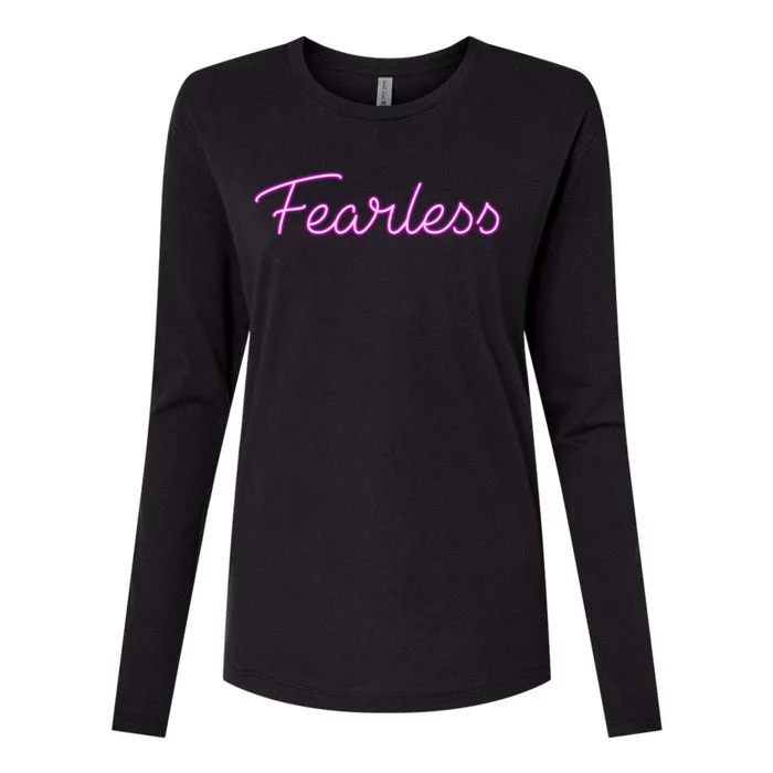 Fearless Glow Womens Cotton Relaxed Long Sleeve T-Shirt