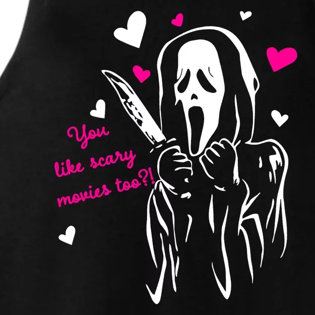 Funny Ghost Face You Like Scary Movies Too Ladies Tri-Blend Wicking Tank