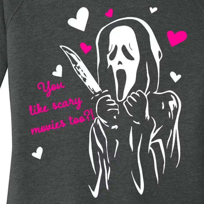 Funny Ghost Face You Like Scary Movies Too Women's Perfect Tri Tunic Long Sleeve Shirt