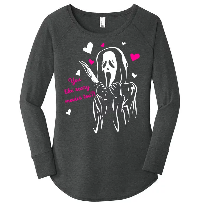 Funny Ghost Face You Like Scary Movies Too Women's Perfect Tri Tunic Long Sleeve Shirt