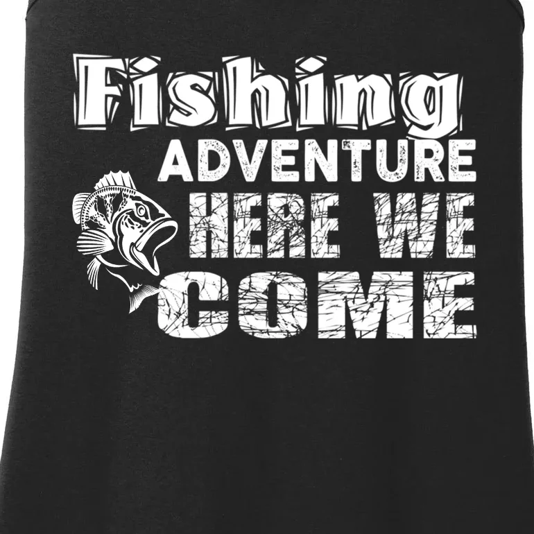 Funny Gift Fishing Adventure Here We Come Ladies Essential Tank