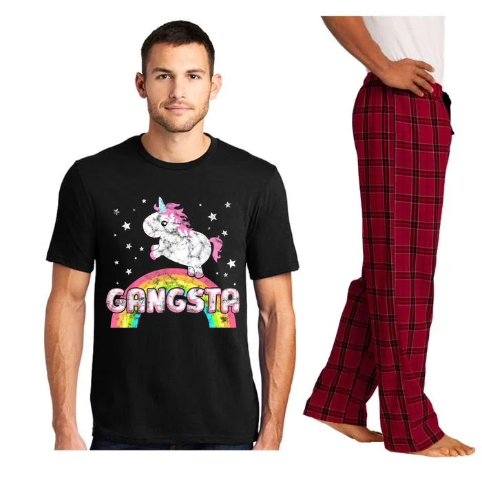 Funny Gift For Ironic Cool Unicorn Gangsta Rap Music Festival Pajama Set