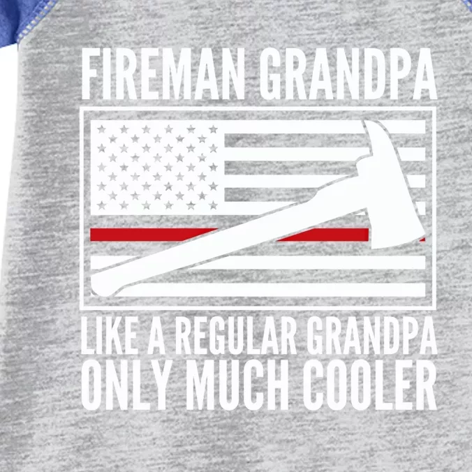 Fire Grandpa Funny Gift For Grandpa Firefighter Great Gift Infant Baby Jersey Bodysuit