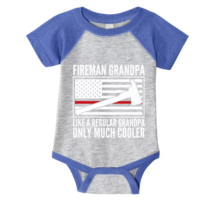 Fire Grandpa Funny Gift For Grandpa Firefighter Great Gift Infant Baby Jersey Bodysuit