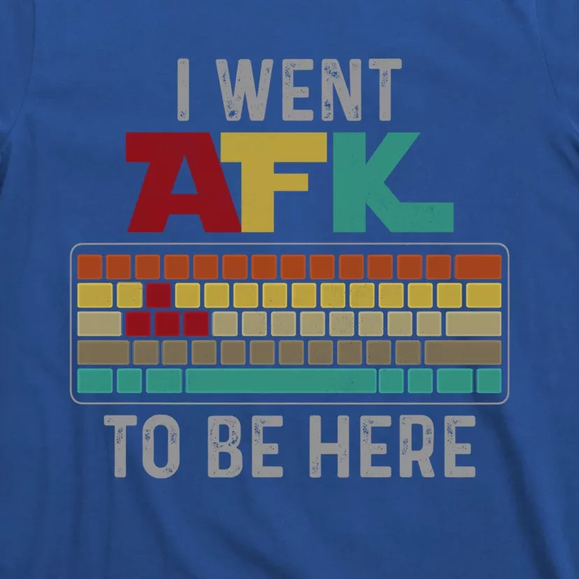 Funny Gift For A Pc Gamer I Went Afk To Be Here Gift T-Shirt