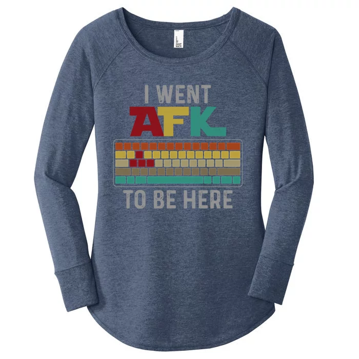 Funny Gift For A Pc Gamer I Went Afk To Be Here Gift Women's Perfect Tri Tunic Long Sleeve Shirt