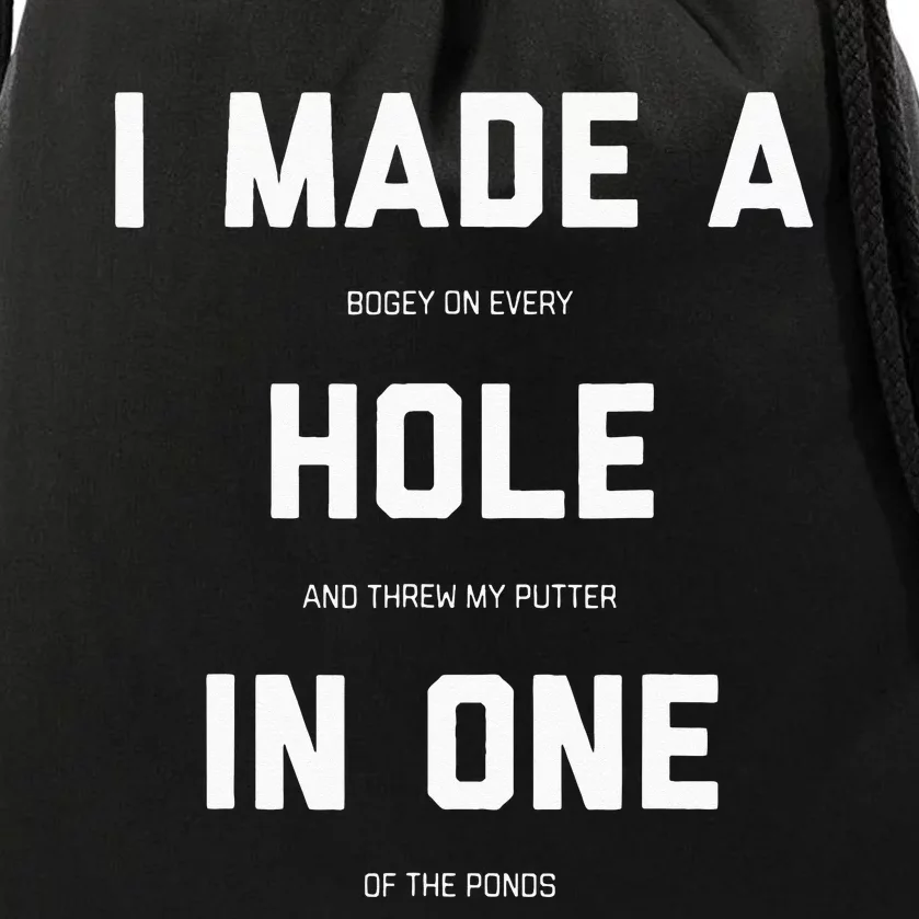 Funny Golf For Men Women Hole In One Golf Gag Gifts Drawstring Bag