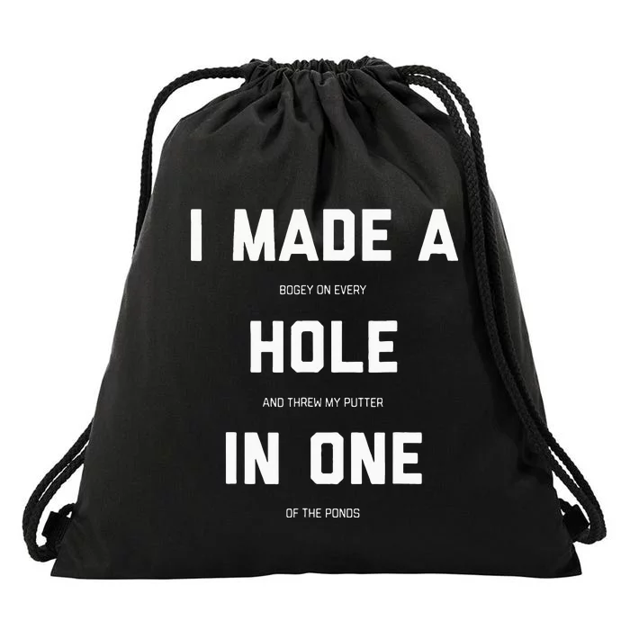 Funny Golf For Men Women Hole In One Golf Gag Gifts Drawstring Bag