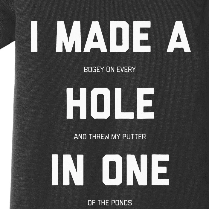 Funny Golf For Men Women Hole In One Golf Gag Gifts Baby Bodysuit