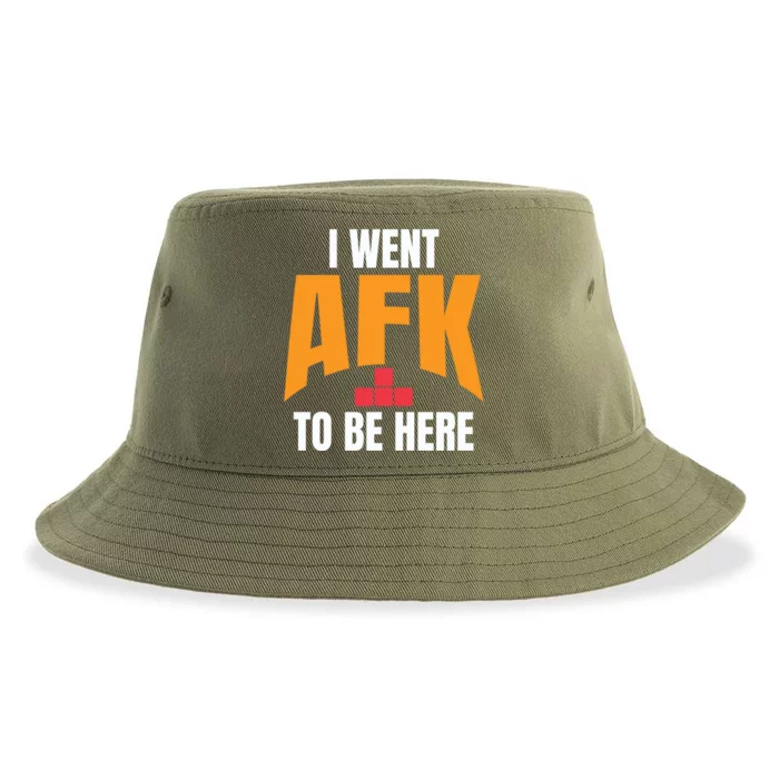 Funny Gift For A Pc Gamer I Went Afk To Be Here T Gift Sustainable Bucket Hat