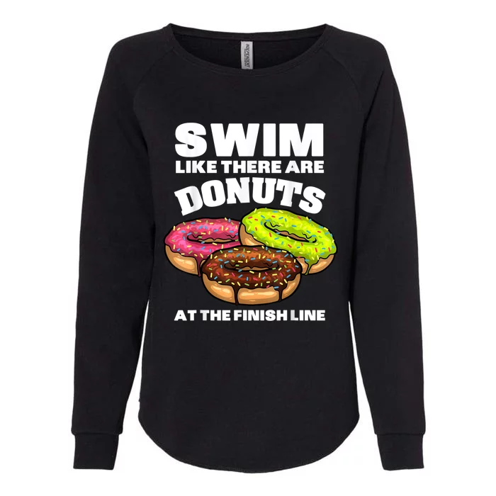 Funny Gift For Swimming Donut Design Men Women Swimmer Sports Athlete Womens California Wash Sweatshirt